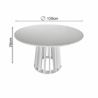 Mesa De Jantar Redonda Itália Branca Ref. 060 120b Vivaligna