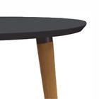 Mesa De Jantar Redonda Ivy 90 Cm Pés Retrô Castanho - D'rossi