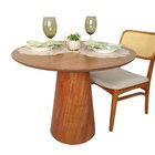 Mesa De Jantar Redonda Laminado Em Madeira 90cm Cairo Madeira