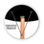 Mesa De Jantar Redonda Laqueada Com Vidro Tampo 140cm - Preta