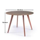 Mesa De Jantar Redonda Laura 100cm - Natural