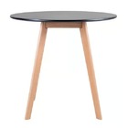 Mesa De Jantar Redonda Leda 100cm Preta