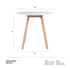 Mesa De Jantar Redonda Leda - 80 Cm - Branco