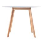 Mesa De Jantar Redonda Leda  90 Cm Branca