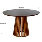 Mesa De Jantar Redonda Luana Amadeirada 120cm - Preto