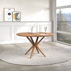 Mesa De Jantar Redonda Madeira Maciça 0,90m 4 Lugares Eva Cas