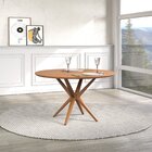 Mesa De Jantar Redonda Madeira Maciça 1,30m 6 Lugares Eva Cas