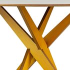 Mesa De Jantar Redonda Madeira Maciça  4 Lugares 120cm Lisboa