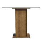 Mesa De Jantar Redonda Madesa 5324 Com Tampo De Vidro - Rustic