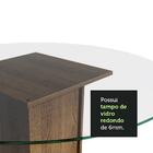 Mesa De Jantar Redonda Madesa 5325 Com Tampo De Vidro - Rustic