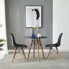 Mesa De Jantar Redonda Mdf 70cm Eiffel Eames Preto