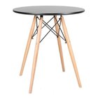 Mesa De Jantar Redonda Mdf 70cm Eiffel Eames Preto
