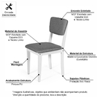 Mesa De Jantar Redonda Montreal Branca Com 4 Cadeiras Estofad