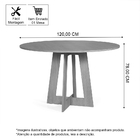Mesa De Jantar Redonda Montreal Pret/nor Com 4 Cadeiras Estof