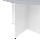 Mesa De Jantar Redonda Natus40 Branca E Cinza Cristal 120 Cm