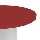 Mesa De Jantar Redonda Natus40 Branca E Vermelha 120 Cm