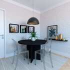 Mesa De Jantar Redonda Natus40 Preta 120 Cm