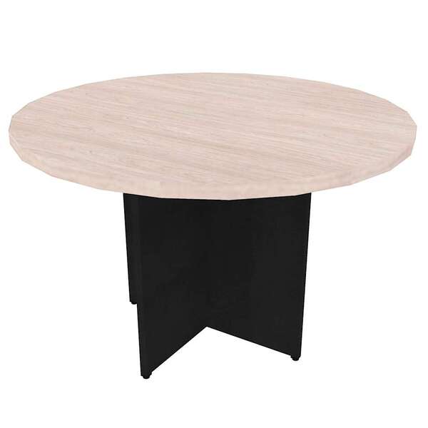 Mesa De Jantar Redonda Natus40 Preta E Geneve 120 Cm