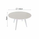 Mesa De Jantar Redonda Paris Branca Ref. 050 120b Vivaligna