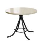 Mesa De Jantar Redonda Phoenix Bege 90 Cm