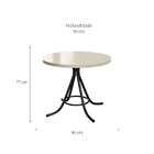 Mesa De Jantar Redonda Phoenix Bege 90 Cm