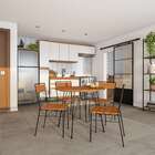 Mesa De Jantar Redonda Porto Natural E Preta