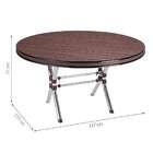 Mesa De Jantar Redonda Ravena Ameixa Negra E Tabaco 137 Cm