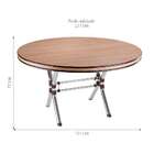 Mesa De Jantar Redonda Ravena I Cromada Carvalho E Tabaco 137