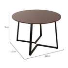 Mesa De Jantar Redonda Rotterdam Amêndoa E Preta 110 Cm