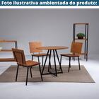 Mesa De Jantar Redonda Seattle Industrial Daf Móveis 90 Cm Ma