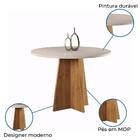 Mesa De Jantar Redonda Slin 0,90m 4 Lugares Mel/off White Vie