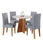 Mesa De Jantar Redonda Spirit 90x90cm Com 4 Cadeiras Venus Me