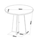 Mesa De Jantar Redonda Spirit 90x90cm Com 4 Cadeiras Venus Me