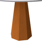 Mesa De Jantar Redonda Tampo Com Vidro Agnes 100 Cm Off White