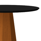 Mesa De Jantar Redonda Tampo Com Vidro Agnes 100 Cm Preto Bas