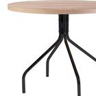 Mesa De Jantar Redonda Tampo Madeira Maciça 90cm Com Base De