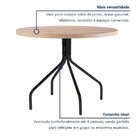 Mesa De Jantar Redonda Tampo Madeira Maciça 90cm Com Base De
