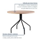 Mesa De Jantar Redonda Tampo Madeira Maciça 90cm Com Base De