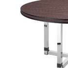 Mesa De Jantar Redonda Toronto Cromada Ameixa Negra E Preta 1