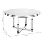 Mesa De Jantar Redonda Toronto Ii Cromada Branca E Preta 137