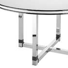 Mesa De Jantar Redonda Toronto Ii Cromada Branca E Preta 137