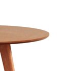 Mesa De Jantar Redonda Tripé Square Em Madeira Maciça- 108cm