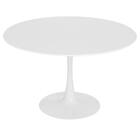 Mesa De Jantar Redonda Tulipa 120 Cm - Branco