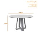 Mesa De Jantar Redonda Vitória 135x135 - Pr Móveis