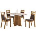 Mesa De Jantar Retangular 1,20x80 Dalbelle Com 4 Cadeiras Sic