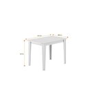Mesa De Jantar Retangular 110x68cm Nicoli Branco
