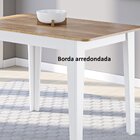 Mesa De Jantar Retangular 110x68cm Para 4 Lugares Mel/branco