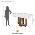 Mesa De Jantar Retangular 120cm Com Tampo Em Mdf Sintonia Fra