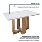 Mesa De Jantar Retangular 120cm Maxi Tampo Com Vidro Sintonia