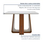 Mesa De Jantar Retangular 120cm Maxi Tampo Com Vidro Sintonia